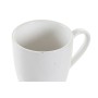 Set di 4 Tazze Mug DKD Home Decor Bianco Naturale Legno d'albero della gomma Gres 300 ml 19 x 13 x 31 cm