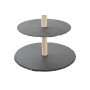 Vassoio per aperitivi DKD Home Decor Stand a 3 piani Bambù Lavagna 28 x 28 x 39,5 cm