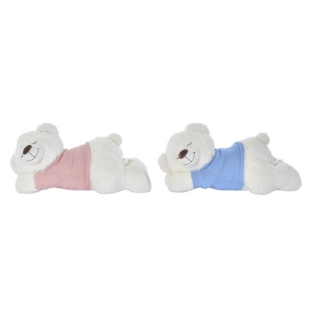 Orsetto di Peluche DKD Home Decor 70 x 30 x 30 cm Azzurro Rosa Bianco Per bambini (2 Unità)