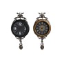 Orologio da Parete DKD Home Decor Nero Dorato Cristallo Ferro Pendolo 27 x 7,5 x 57,5 cm (2 Unità)