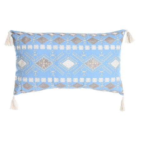 Cuscino DKD Home Decor 60 x 15 x 35 cm Azzurro Bianco