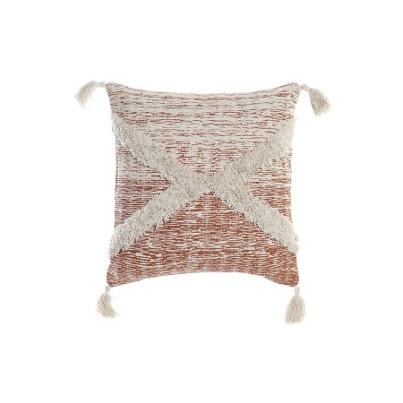 Cuscino DKD Home Decor Beige Arancio 45 x 10 x 45 cm Frange