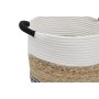 Set di Cestini DKD Home Decor Beige Nero Fibra naturale 40 x 40 x 40 cm