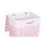 Set di Cesti DKD Home Decor Rosa Poliestere Per bambini vimini (44 x 34 x 56 cm)