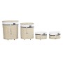 Set di Cesti DKD Home Decor Bianco Beige vimini 51 x 38 x 58 cm