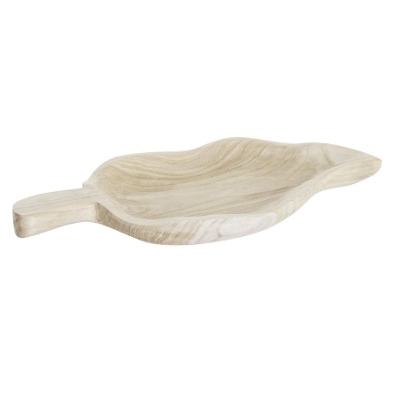 Vassoio per aperitivi DKD Home Decor Marrone Chiaro Naturale Tropicale Foglia della pianta 56 x 28 x 5 cm