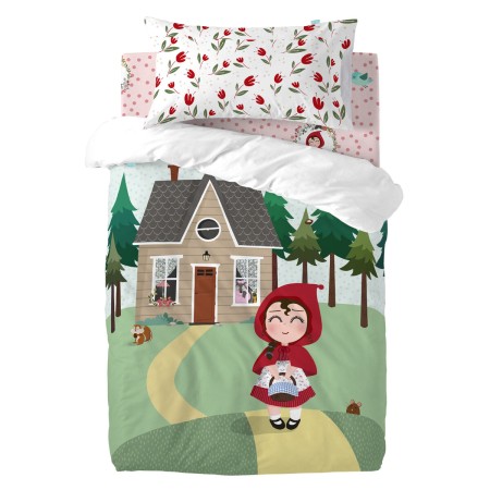 Set di copripiumino HappyFriday Mr Fox Red riding hood Multicolore Culla Neonato 2 Pezzi