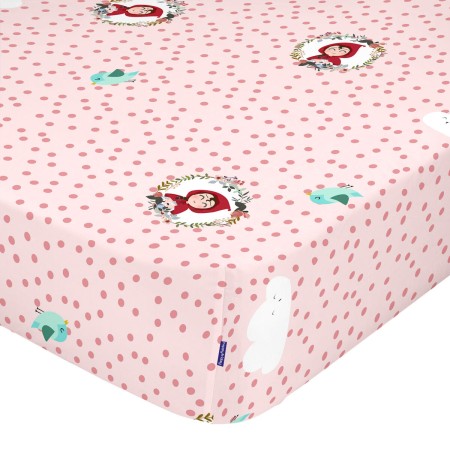 Lenzuolo con angoli HappyFriday MR FOX Multicolore Rosa 70 x 140 x 14 cm