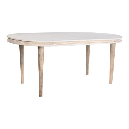 Tavolo da Pranzo DKD Home Decor Bianco Dorato Ottone Legno di mango 180 x 90 x 76 cm