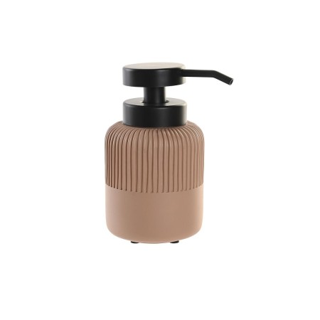 Dispenser di Sapone DKD Home Decor Nero Cemento Terracotta polipropilene 7 x 7 x 16 cm