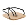 Portatovagliolo DKD Home Decor Nero Naturale Bambù Acciaio 20 x 20 x 7 cm