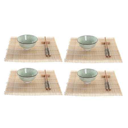 Set per Sushi DKD Home Decor 14,5 x 14,5 x 35 cm Gres Orientale (16 Pezzi)