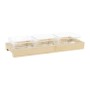 Vassoio per aperitivi DKD Home Decor 31,5 x 11 x 6 cm Cristallo Naturale 280 ml