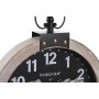 Orologio da Parete DKD Home Decor 40 x 6,5 x 46 cm Nero Marrone Ferro Vintage Legno MDF Mappamondo (2 Unità)