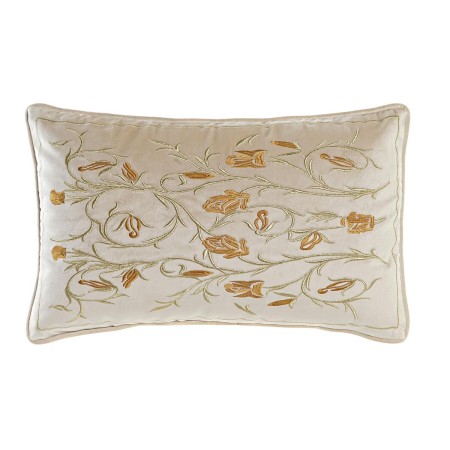 Cuscino DKD Home Decor Dorato 50 x 10 x 30 cm Fiori