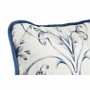 Cuscino DKD Home Decor Azzurro Bianco Quadrato Fiori Neoclassico 45 x 10 x 45 cm