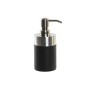 Dispenser di Sapone DKD Home Decor Argentato Nero Acciaio inossidabile Resina 7 x 7 x 17 cm