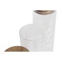 Set di 3 Barattoli DKD Home Decor 10,2 x 10,2 x 27,7 cm Naturale Trasparente Acacia Lettere Vetro Borosilicato