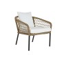 Set Tavolo con 3 Sedie DKD Home Decor Bianco 137 x 73,5 x 66,5 cm rattan sintetico Acciaio