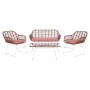 Set Tavolo con 3 Sedie DKD Home Decor 124 x 74 x 84 cm Metallo rattan sintetico