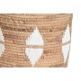 Set di Cestini DKD Home Decor Bianco Naturale Corda Erba di mare Boho 46 x 46 x 48 cm