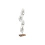 Statua Decorativa DKD Home Decor 18 x 9 x 69 cm Marrone Alluminio Bianco Legno di mango Yoga