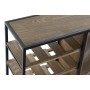 Portabottiglie DKD Home Decor 80 x 24 x 44 cm Abete Naturale Nero Metallo Marrone Legno MDF