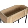 Set di vasi da fiori DKD Home Decor 50 x 24 x 80 cm Naturale Nero Metallo Legno