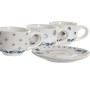 Set di Tazze e Piatti DKD Home Decor Azzurro Bianco Metallo Dolomite 180 ml 20 x 18 x 20 cm