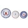 Set di Stoviglie DKD Home Decor Azzurro Bianco Rosso Porcellana Mediterraneo 18 Pezzi 27 x 27 x 3 cm