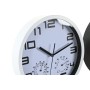 Orologio da Parete DKD Home Decor 25,5 x 4 x 25,5 cm Nero Bianco polistirene (2 Unità)