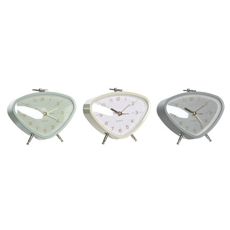 Orologio Sveglia DKD Home Decor 11,5 x 4 x 10 cm Metallo PVC Vintage (3 Pezzi)