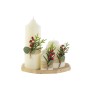 Set di Candele DKD Home Decor Bianco Verde Natale 7 x 7 x 15 cm