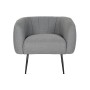 Poltrona DKD Home Decor Nero Grigio Schiuma Legno Metallo 81 x 75 x 73 cm