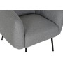 Poltrona DKD Home Decor Nero Grigio Schiuma Legno Metallo 81 x 75 x 73 cm