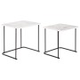 Set di 2 tavoli DKD Home Decor Bianco Nero 51 x 43 x 49 cm