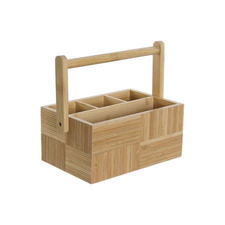 Vassoio Portaposate DKD Home Decor Naturale Bambù 27 x 16,5 x 11,5 cm