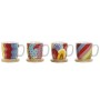 Set di Tazze da Caffè DKD Home Decor Multicolore Corallo Bambù Dolomite Moderno 180 ml