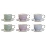 Set di Tazze da Caffè DKD Home Decor Azzurro Bianco Verde Lilla Metallo Dolomite 180 ml