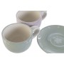 Set di Tazze da Caffè DKD Home Decor Azzurro Bianco Verde Lilla Metallo Dolomite 180 ml