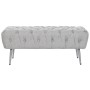 Panca Home ESPRIT Grigio Argentato Poliestere Metallo 103 x 46 x 42 cm