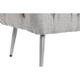 Panca Home ESPRIT Grigio Argentato Poliestere Metallo 103 x 46 x 42 cm