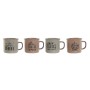 Set di 4 Tazze Mug Home ESPRIT Azzurro Rosa Gres 285 ml 9 x 7 x 8 cm