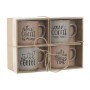 Set di 4 Tazze Mug Home ESPRIT Azzurro Rosa Gres 285 ml 9 x 7 x 8 cm