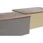 Portapane Home ESPRIT Beige Grigio Metallo Acacia 33 x 18 x 12 cm (2 Unità)