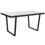 Tavolo da Pranzo Home ESPRIT Bianco Nero Metallo 150 x 80 x 75 cm