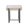 Tavolo aggiuntivo Home ESPRIT Bianco Grigio Naturale Metallo 50 x 50 x 50 cm