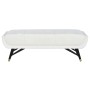 Panca Home ESPRIT Bianco Nero 120 x 40 x 42 cm