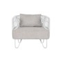 Poltrona Home ESPRIT Bianco Metallo 76 x 66 x 65 cm