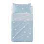 Set di Lenzuola HappyFriday Basic Kids Little star Azzurro Culla Neonato 2 Pezzi